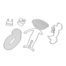 5pcs Summer Beach DIY Cutting Dies Stencils Scrapbook Embossing Album Cards