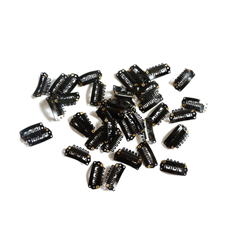 Stainless Steel Wig Clips 6 Teeth Snap Comb Hair Extension-Clips 28mm Hot 20 Pcs