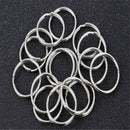 10 Pcs Stainless Steel Key Holder Split Rings Keyring Keychain Keyfob 25mm