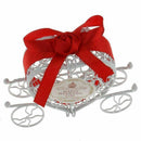 Metal Carriage Gift Box Gift Box Decoration - red + white