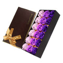 18Pcs Creative Gradient simulation rose Soap flower Purple