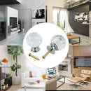 Crystal Door Knob 4pcs Transparent Glass Clear Cabinet Drawer Handle + screwH3S4