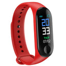 M3 Blood Pressure Oxygen Heart Rate IP67 Waterproof Smart Bracelet (Red)