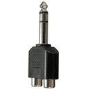 6.35mm 1/4 inch Male Stereo To 2 Dual RCA Female Y Splitter Audio Adapter CoL3M4
