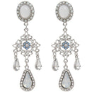 Korean Version Of The Long Crystal Pendant Jewelry Hollow Flower Drops Tass