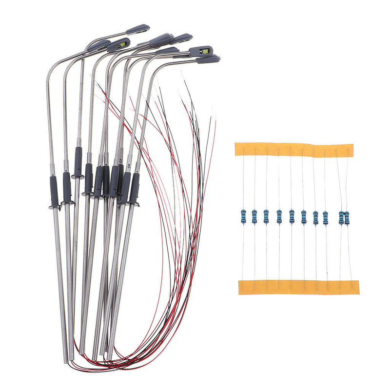 Mini Street LED Light 1/75 Landscape Lamp Post for Railway Yard Decorations