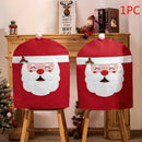 1PC Santa Christmas Table Chair Back Hat Cover Decoration Xmas Decor Sleeve  Hn