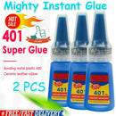 2PCS 401 Super Glue Superglue Instant Adhesive 20g for DIY Plastic Metal Craft