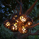LED Solar String Light Outdoor Waterproof Flame Hanging Global Fairy Lamp