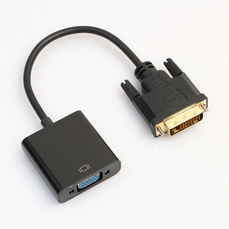 DVI-D 24+1 to VGA HDTV Converter Monitor Cable 1080P for PC Display Card