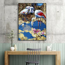 Painting By Numbers Frameless DIY Drinking Crane Hand Painted Artwork Craft