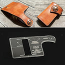 1Pc Leather Craft Acrylic Mini Car Key Case Bag Pattern Stencil Template DIY