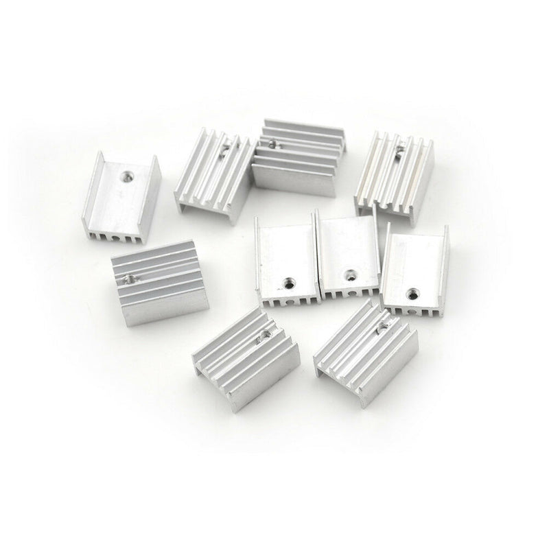 10x Aluminum Heatsink Heat Sink Sets for TO-220 Transistor 20x15x10mm JR
