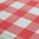 Red Gingham Plastic Disposable Wipe Check Tablecloth Party Outdoor Picnic MO