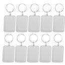40Pcs Women Men Unisex Acrylic Clear Ring Keychain Blank DIY Photo Frame