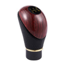 Universal Faux Leather Wood Manual Stick Gear Shift Knob Head Cover Black M5J6