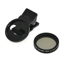 37mm Clip-on ND 2-400 Adjustable Neutral Density Phone Camera Lens Filter A