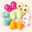 Easter Painting Egg Plastic Hanging Children Eggs Toys Party Decor 12pcs/Pack