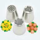 6Pcs/Set Russian Tulip Icing Piping Nozzles Stainless Steel Pastry Cake TooS Ew