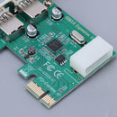 2 Port 5 Gbps Speed PCI-E To USB 3.0 HUB PCI  Expansion Card Adapter
