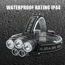3xT6+2xXPE 1500LM 15W LED Headlamp Rechargeable Head Light Flashlight Torch