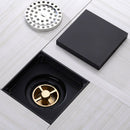100X100 Shower Drain Black Bathroom Floor Drain Tile Insert Bathroom Access