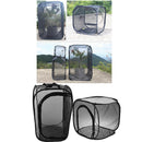 2 Pcs Foldable Insect And Butterfly Habitat Net Terrarium Breeding Cage Black