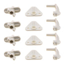 4x Pontoon Boat Door Gate Latch Plastic, Universal Fit for 1 inch, 1 1/8 inch or