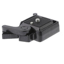 Camera Tripod Quick Release Plate Clamp Adapter w/ Double Insurance Button