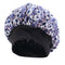 Women Floral Night Sleep Cap Hair Bonnet Hat Head Cover Turban Wrap Navy