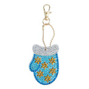 5pcs Special Shaped Full Drill Diamond Painting Christmas Keychains Women Girls