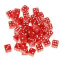 50pcs 12mm Opaque Six Sided Spot Dice Games D6 D&D RPG Wargaming Red