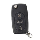 Remote Key Case Fob Shell 3 Buttons Uncut Blade for AUDI A2 A3 A4 A6 A8 TT X4E1