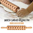 Pattern Beech Pin Rolling Rolling Print Man Embossed Gingerbread Pin Carved FY10