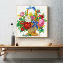 5D DIY Special Shaped Diamond Painting Flower Basket Cross Stitch Craft Kit
