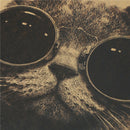 cat sunglasses kraft paper bar poster retro poster decor painting wall sticke BX