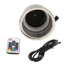 Stainless Steel Cups Drink Holder w/ LED Light & Drain for Marine Boat RV Yacht