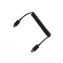 3FT 1M Spring Coiled Micro USB B to Mini USB 5 Pin Male Adapter Spiral cable  Z