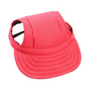 2 pcs Canva Pet Dog Summer Cap Dog Outdoor Sunbonnet Baseball Hat Red,Blue