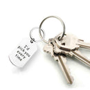 Engraved English Letter Tag Stainless Steel Key Chain Bag Key Accessorie CHC