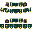 1Pack Eid Mubarak Party Banner Letters Pull Flag for Ramadan Decoration Islam OZ