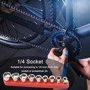 9pcs 1/4 Socket Set Adapter Metric 5-13mm Short Sockets for Torque Spanner A