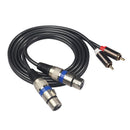 Audio Cable Jack Balanced Stereo Soft  Male To 2 XLR 3 Pin Female Accessories