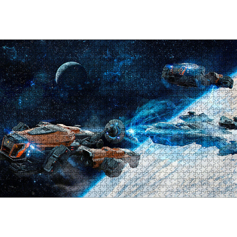 1000pcs DIY Light Spacecraft Jigsaw Puzzle Educational Toys Room Decoration
