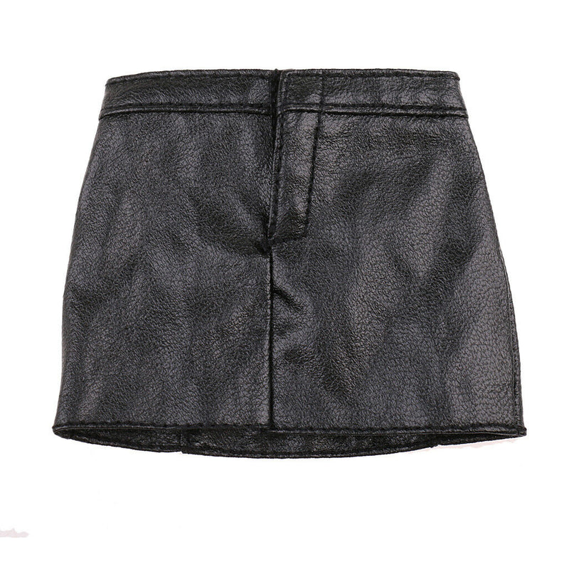 1/6 PU Leather Skirt Clothing for 12'' HT  Kumik CY CG Girl Body Black