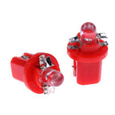 10pcs T5 B8.5D 5050 SMD LED Car Instrument Dashboard Light Bulbs (Red)