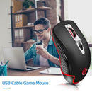 2X(G818B Mouse Gaming Wired Mouse 3200 Dpi Adjustable Ergonomic Breathing L
