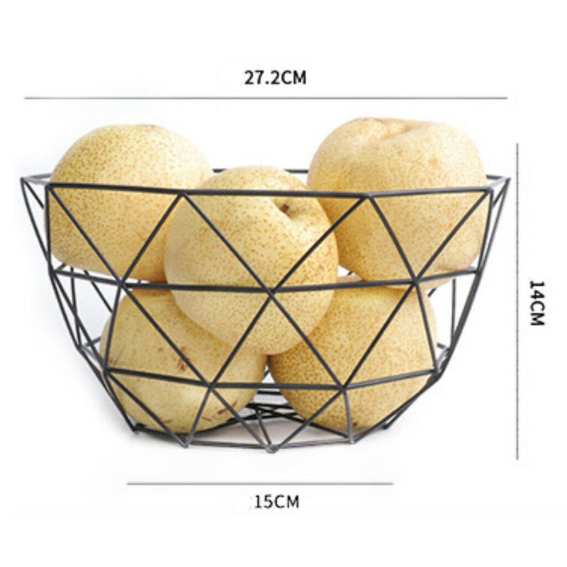 Large Bowl Deep Fruit Bowl Food Holder Case Bread Bowl Tray 5kg 10x5'' Black