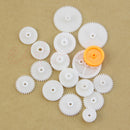 60pcs Type Plastic Shaft Single Double Reduction Crown Worm Gears DIY Robot New