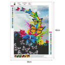 5D DIY Full Drill Diamond Painting Color Butterfly Cross Stitch Embroidery